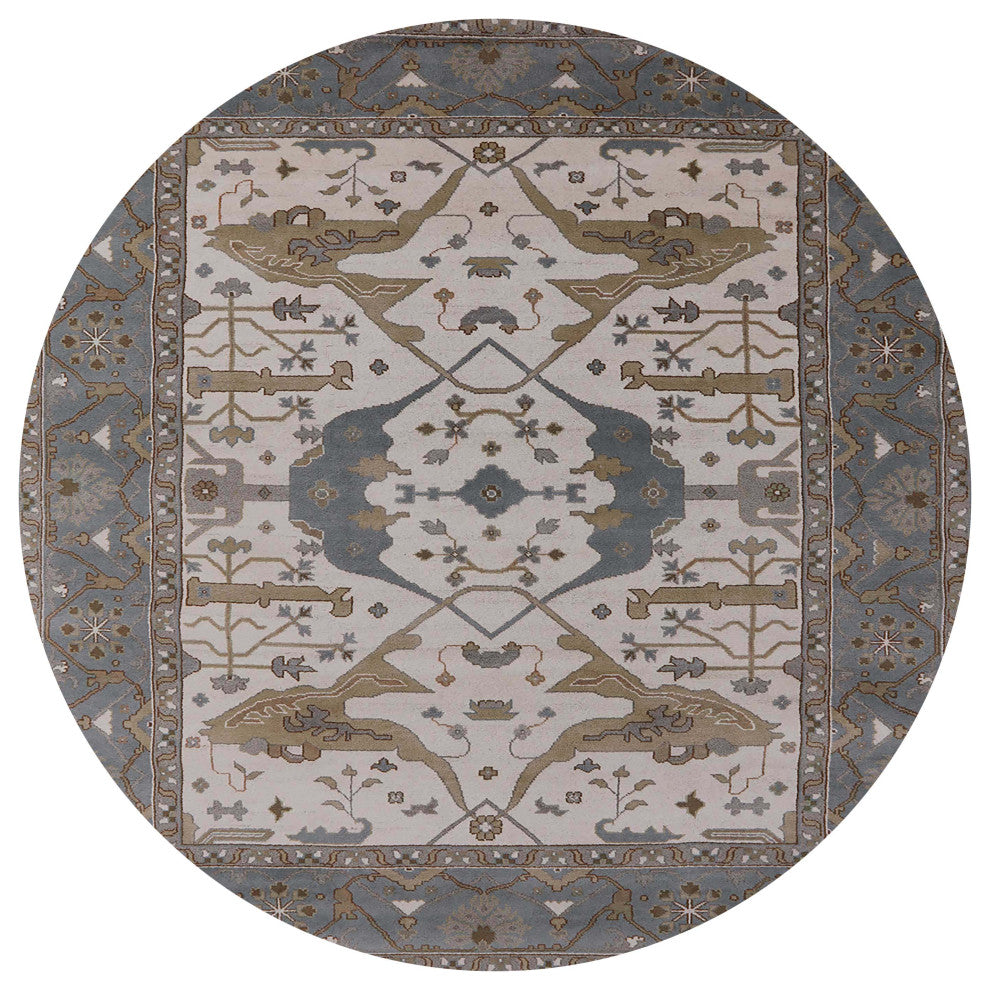 Ahgly Company Indoor Round Mid-Century Modern Area Rugs, 5' Round