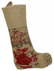 Saint Nick Christmas With Printed Burlap Collection Stocking