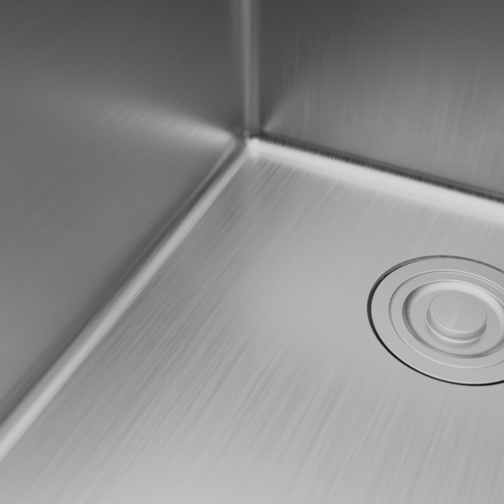 Karran Fusion Top Mount 28-in x 22-in Stainless Steel Single Bowl Kitchen Sink