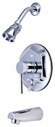 Kingston Brass Tub and Shower Faucet, Polished Chrome