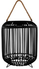 Tulum 11 x 15 in. Solar LED Outdoor Patio Lamp-Black