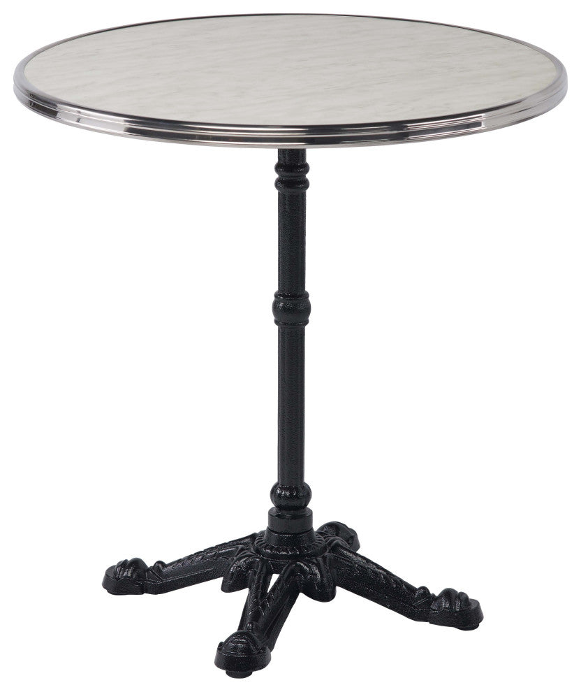 4-Prong Cast Iron Outdoor French Bistro Table Base - Black