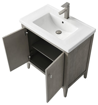 Vanity Art Freestanding Vanity, Driftwood Gray, 30", Single Sink, Brushed Nickel