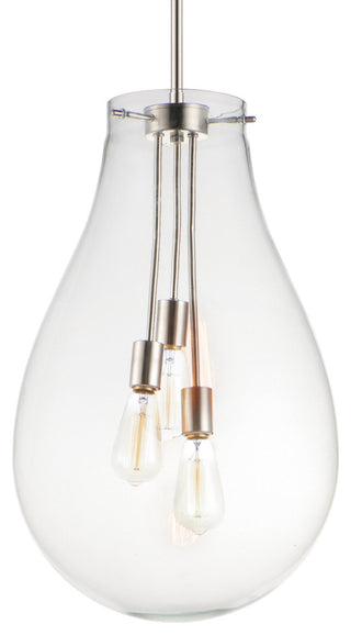 Maxim 10164CL Gourd 3 Light 16"W Pendant - Satin Nickel