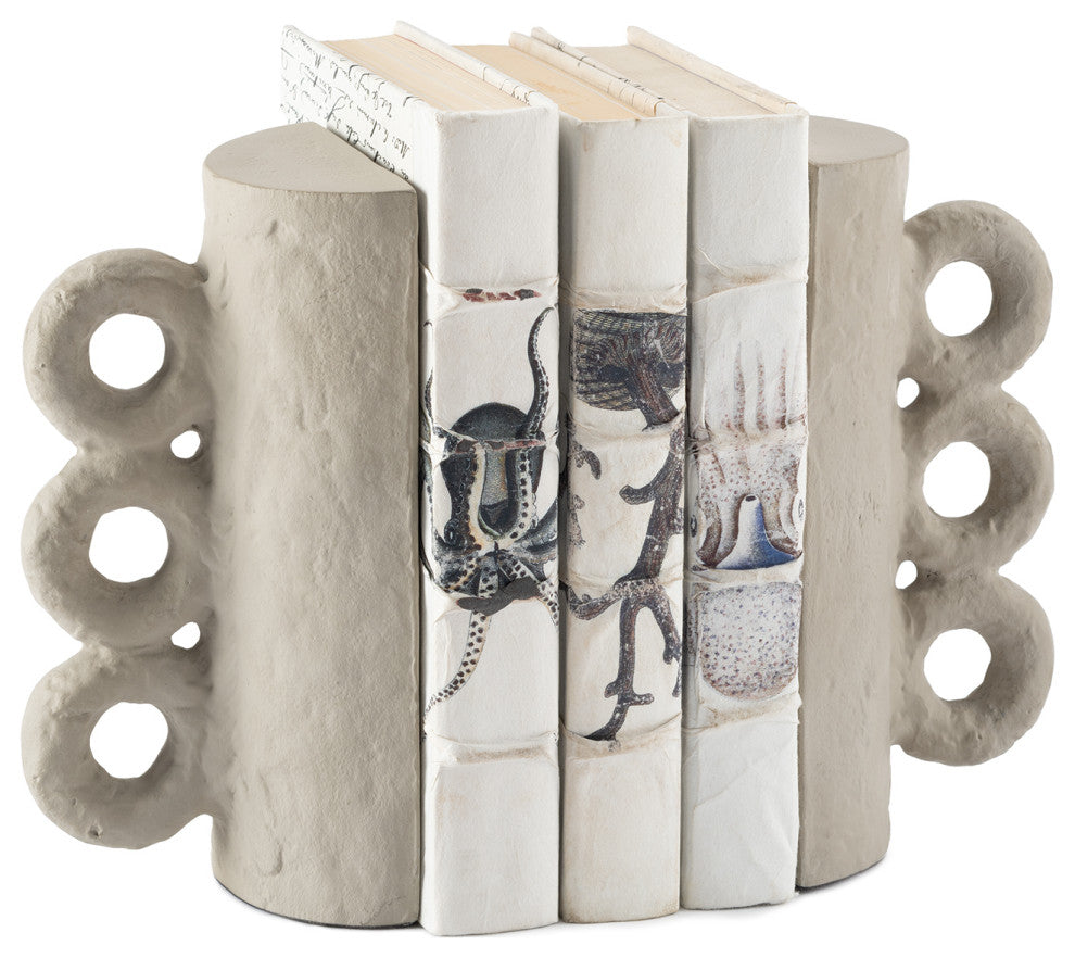 Chandra Bookend Set, Grey