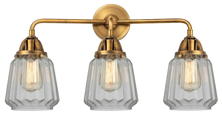 288-3W-BB-G142 Chatham 3 Light 24" Bath Vanity Light, Brushed Brass