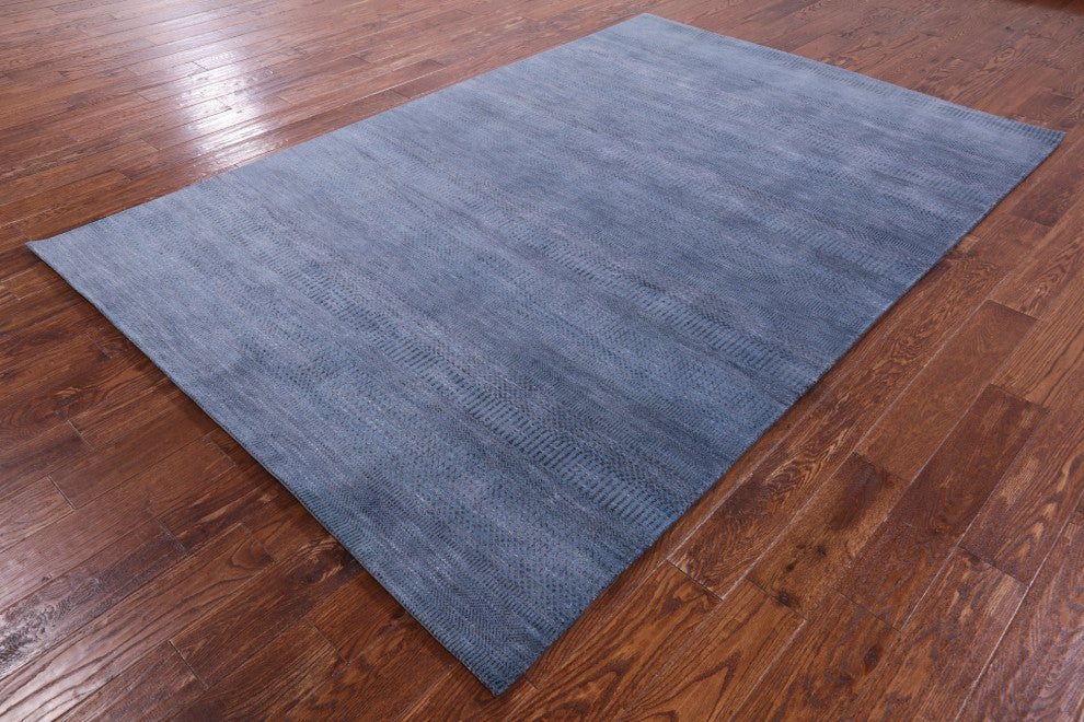 6' 0" X 9' 0" Wool and Silk Savannah Grass Handmade Rug Q11393