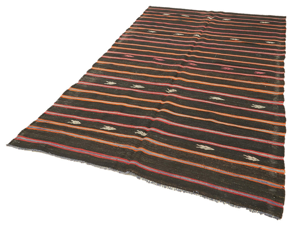 Rug N Carpet - Handmade Oriental 5' 5'' x 10' 3'' Vintage Goat Hair Kilim Rug