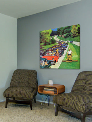 "The Lawn Mower" Painting Print on Wrapped Canvas