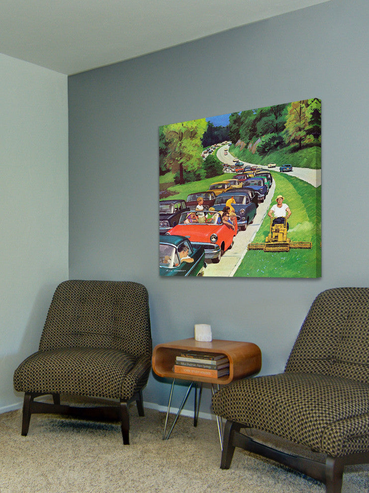 "The Lawn Mower" Painting Print on Wrapped Canvas
