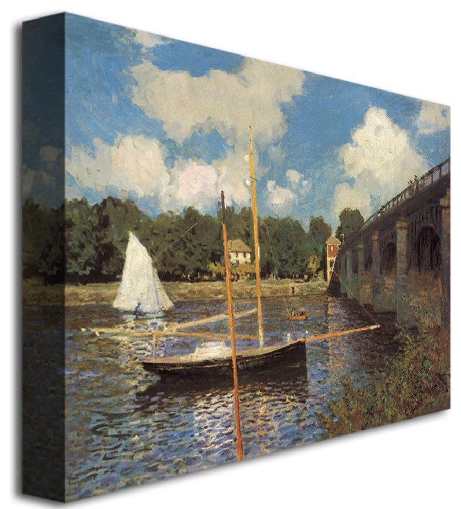 'Bridge at Argenteuil II' Canvas Art by Claude Monet