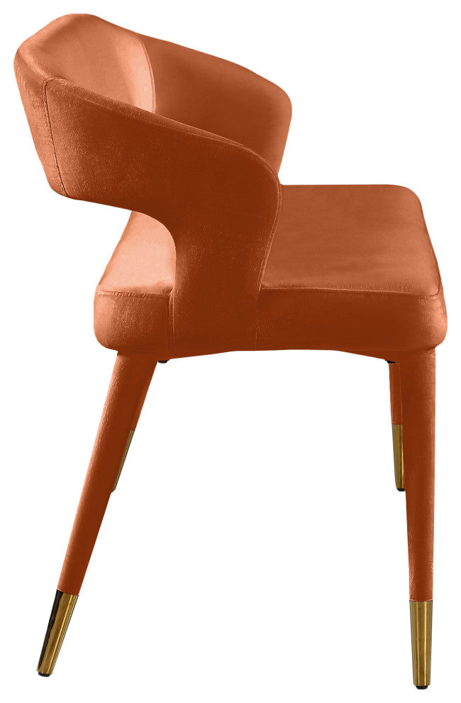 Destiny Upholstered Bench, Cognac, Velvet