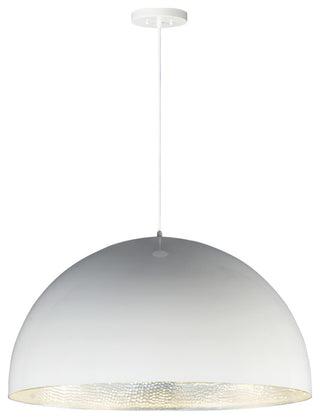 ET2 E24906 Hemisphere 31"W LED Pendant - Gloss White / Aluminum