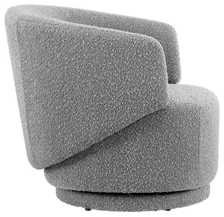 Celestia Boucle Fabric Swivel Chair