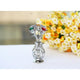 Matashi Chrome Plated Flowers Bouquet and Vase With Colorful Crystals Home Decor