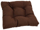 19" Squared Spun Polyester Tufted Dining Chair Cushion, Cocoa