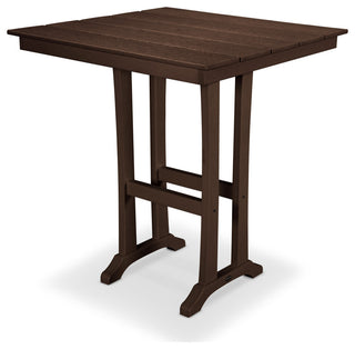 POLYWOOD Farmhouse 37" Bar Table, Mahogany