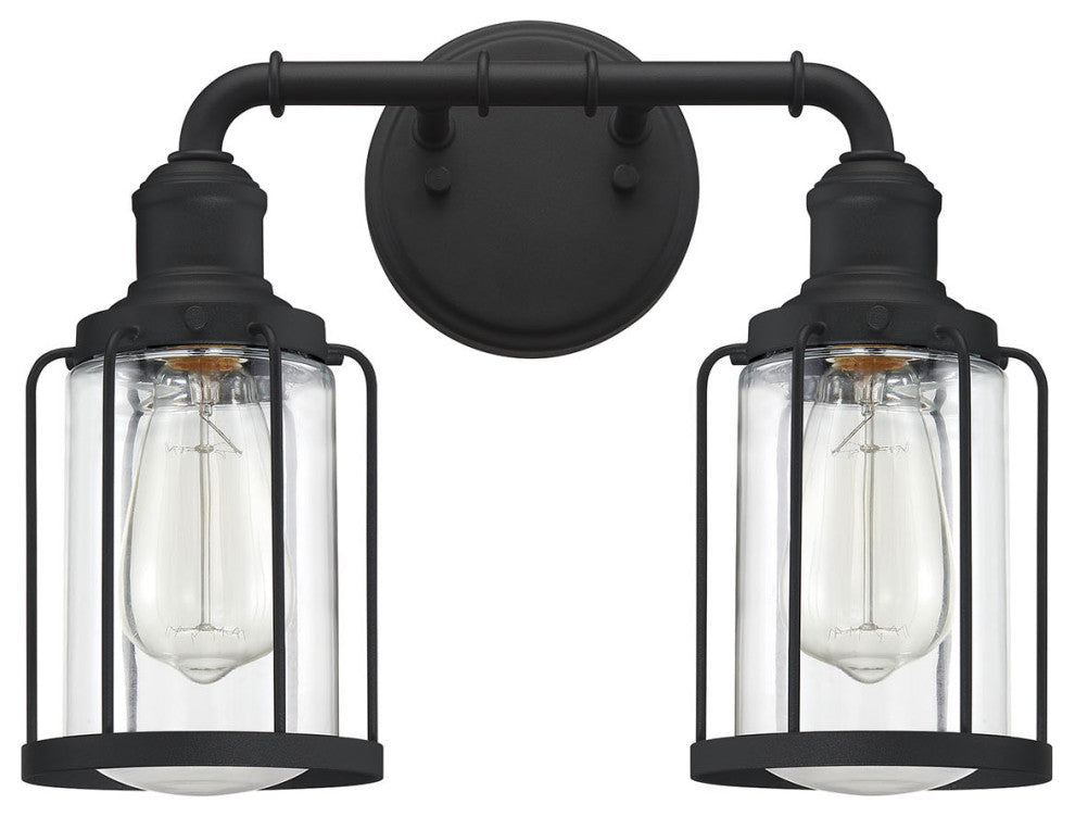 Quoizel LUD8615 2 Light 15"W Vanity Light - Earth Black