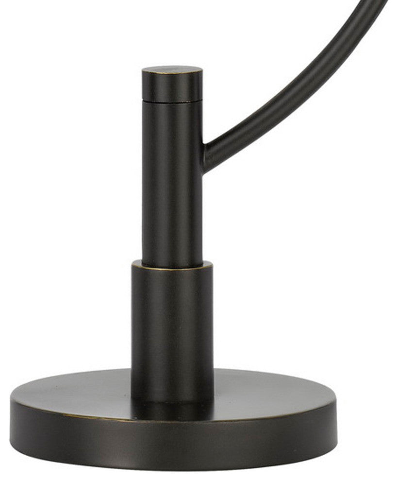 Benzara BM272201 30" Metal Down bridge Lantern Table Lamp, Bronze Black