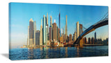 "New York City With Brooklyn Bridge" Canvas Print32"x16"