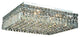 Elegant Maxim Flush Mount, Chrome Finish With Royal Cut Crystal