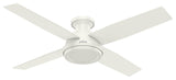 Hunter Fan Company  52" Dempsey Low Profile  Ceiling Fan + Remote, Fresh White