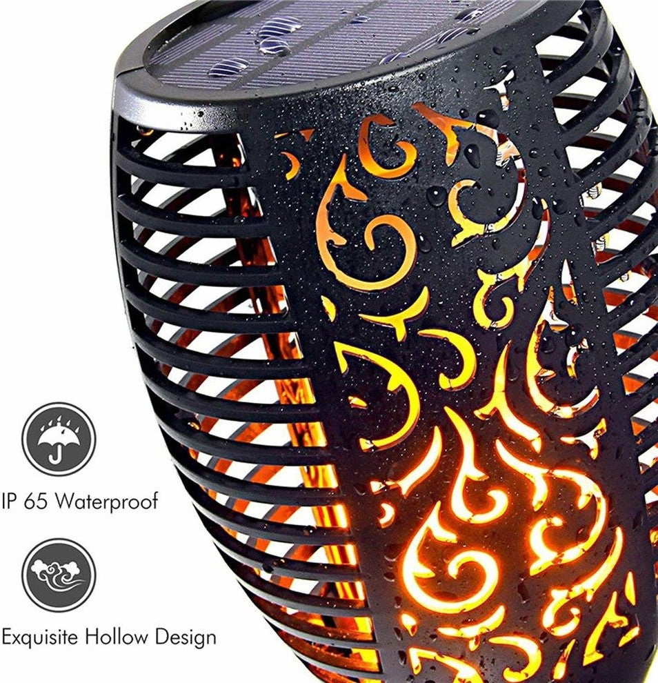 Solar Torch Dancing Light Flames LED Waterproof Wireless Flickering, Set of 4