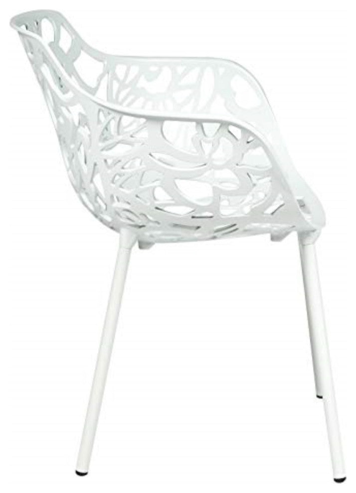 LeisureMod Modern Devon Aluminum Chair, Set of 4
