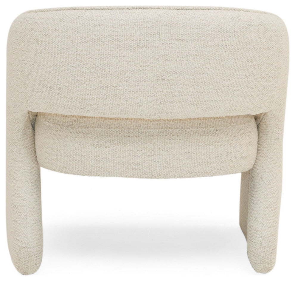 Modrest Luby Modern Cream Fabric Accent Chair