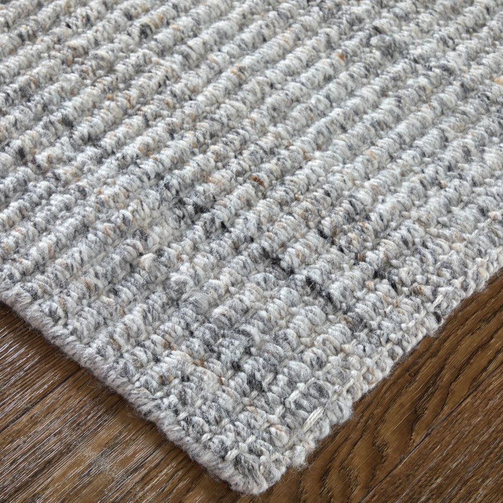 Limerick T8022 Modern/Casual Area Rug, Gray/White, 9'x12'