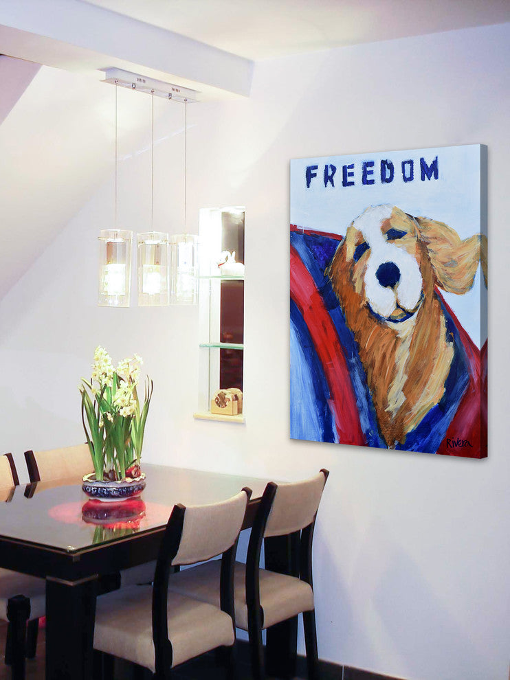 "Freedom" Painting Print on Wrapped Canvas, 40"x60"
