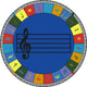 Note Worthy, Elementary 13'2" Round Area Rug, Color Multi