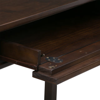 Warm Shaker Solid Wood Desk, Dark Tobacco Brown