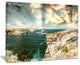 "Rocks At Great Ocean Road Victoria" Seascape Art Canvas, 40"x30"