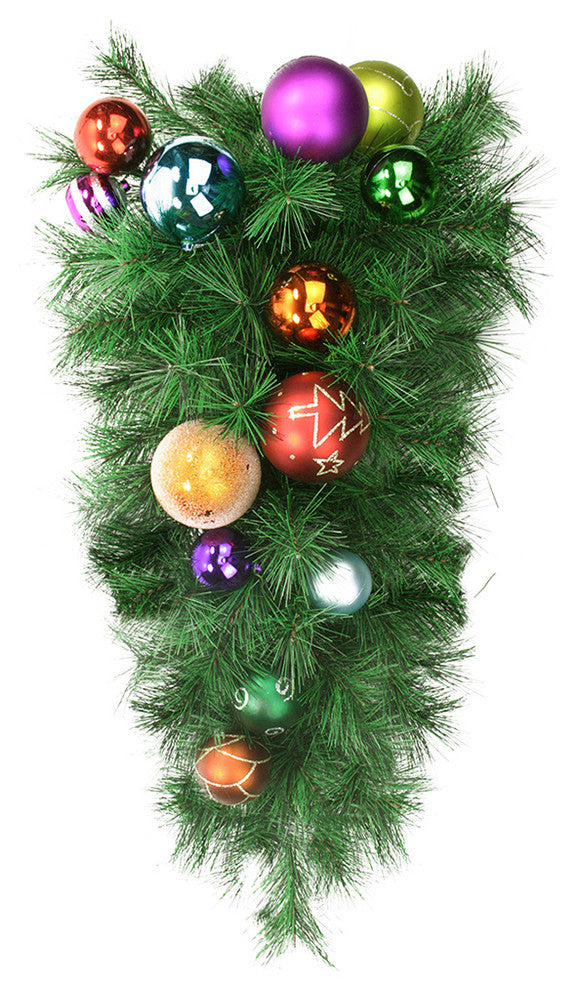 Unlit Multi Balls Decorated Teardrop 49 Tips, 24"