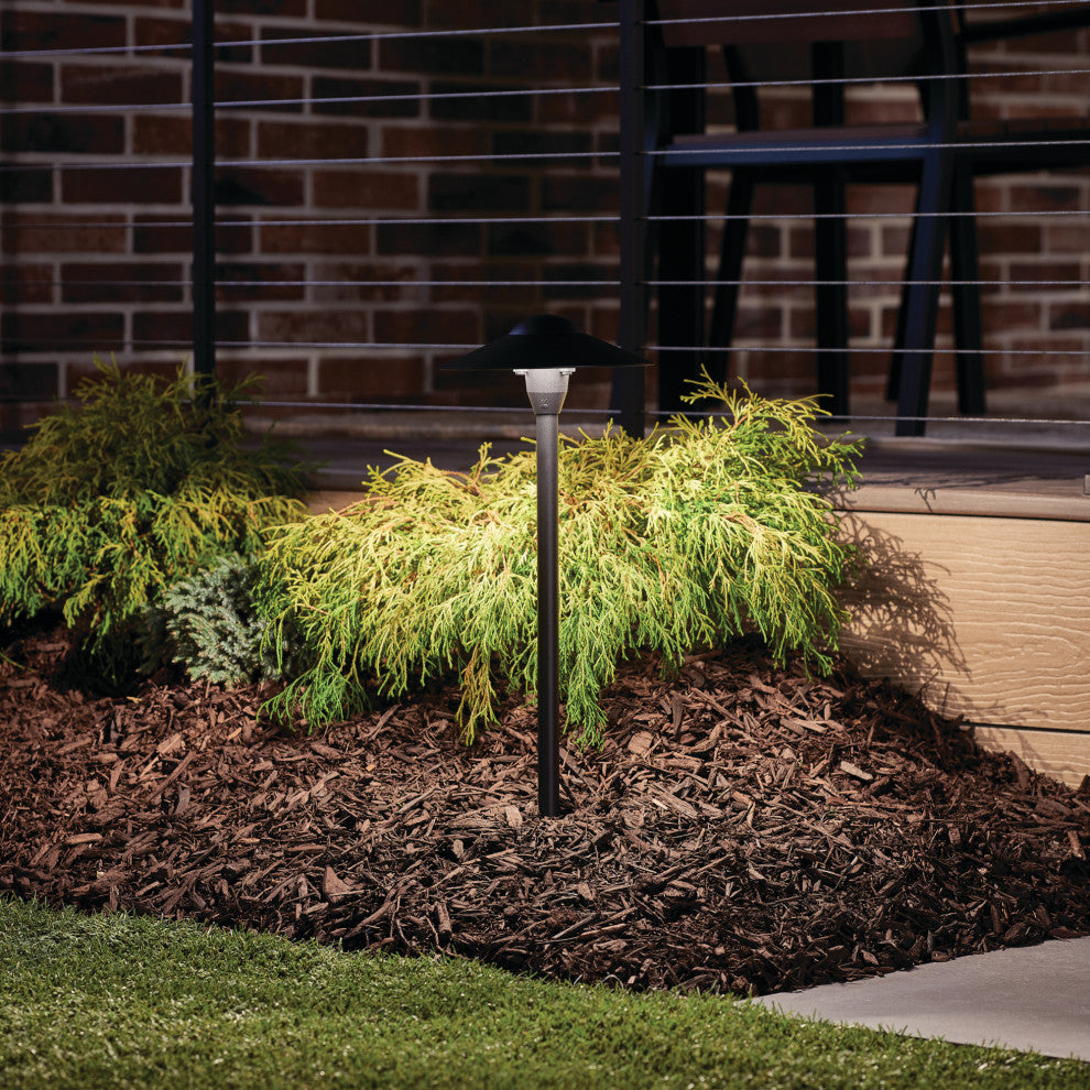 Textured Black Path and Spread 1-Light 12V