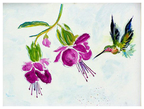 Betsy Drake Purple Hummingbird 30 X 50 Inch Comfort Floor Mat