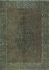 Vintage Distressed Overdyed Kay Lt. Brown Rug