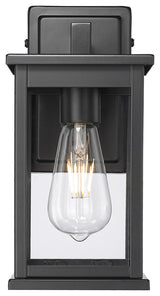 1 Light 7 in. Powder Coated Black Outdoor