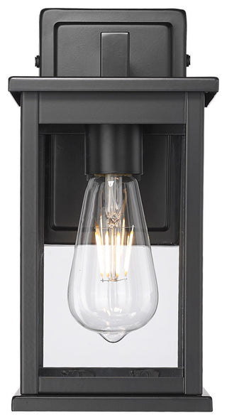 1 Light 7 in. Powder Coated Black Outdoor