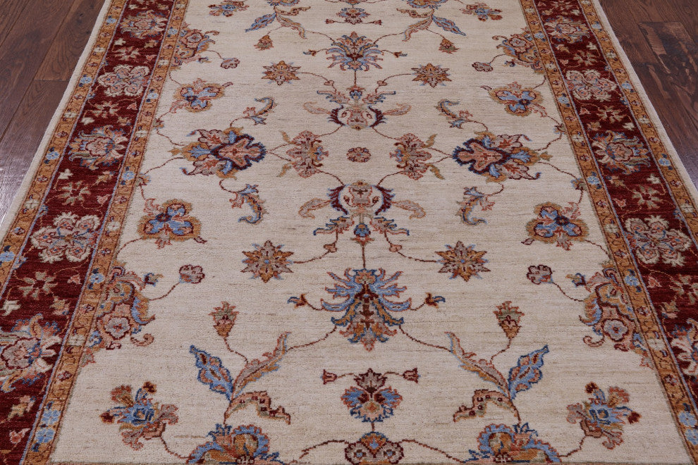 Handmade Persian Tabriz Wool Rug 4' 10" X 6' 7" Q11201