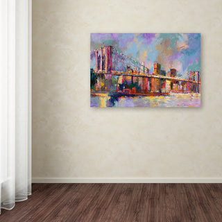 Richard Wallich 'Brooklyn Bridge' Canvas Art, 32 x 22