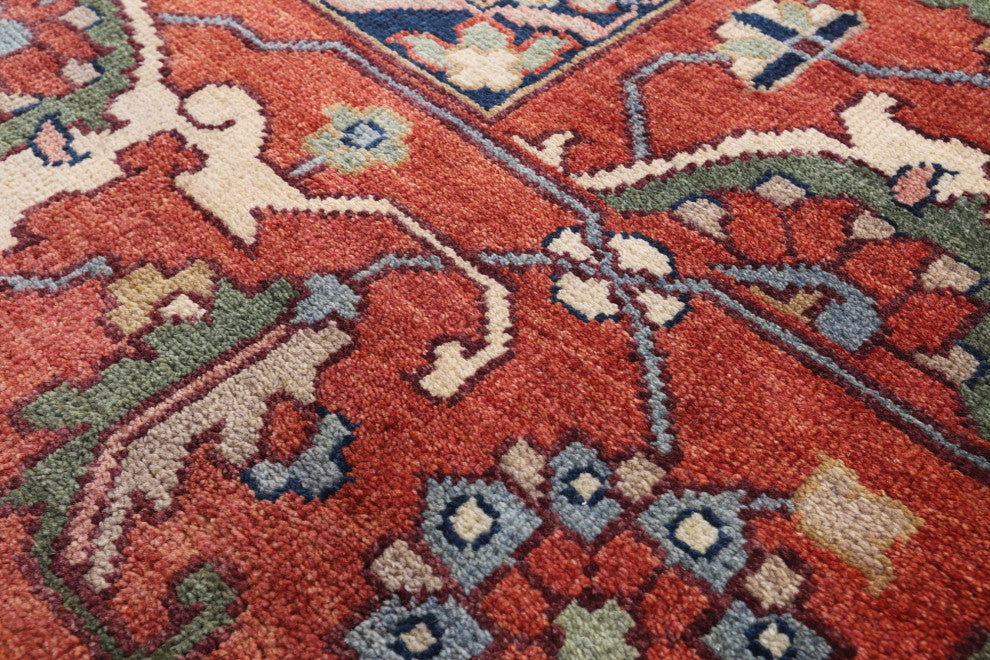 10' 1" X 13' 8" Heriz Serapi Hand Knotted Wool Rug - Q16001