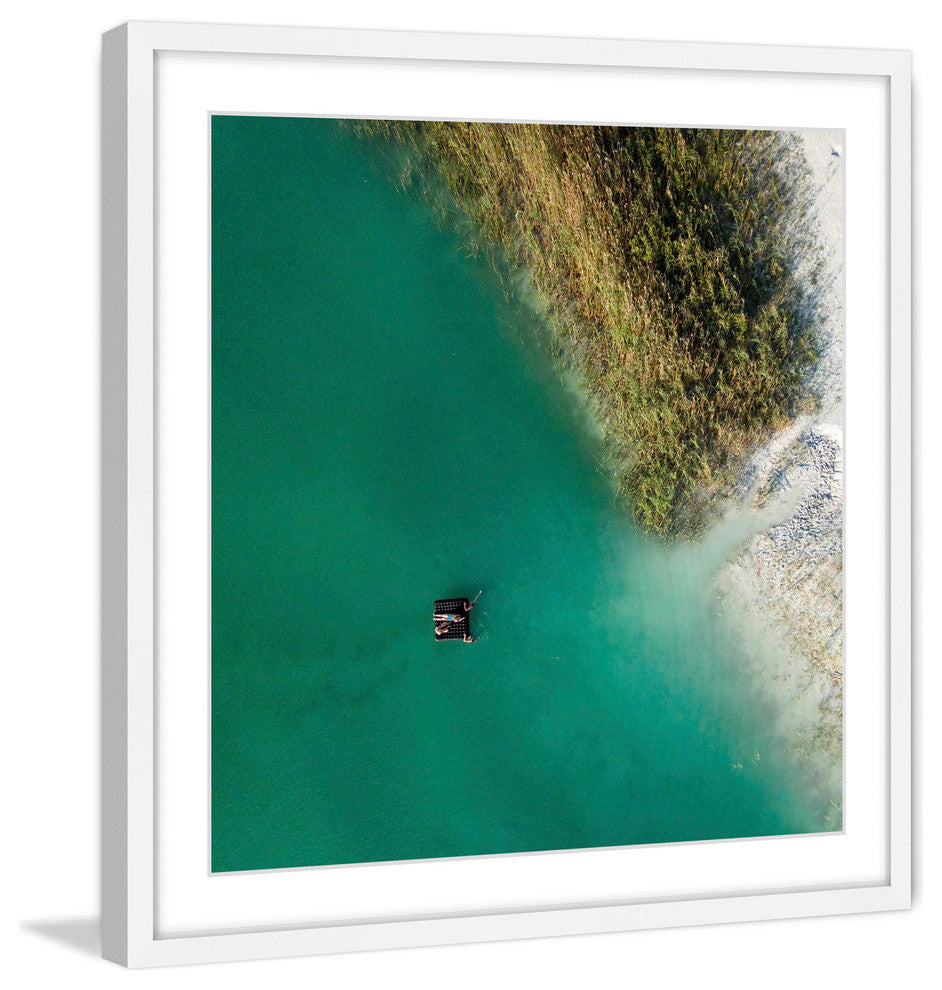 "Aqua Lake" Framed Print by Karolis Janulis