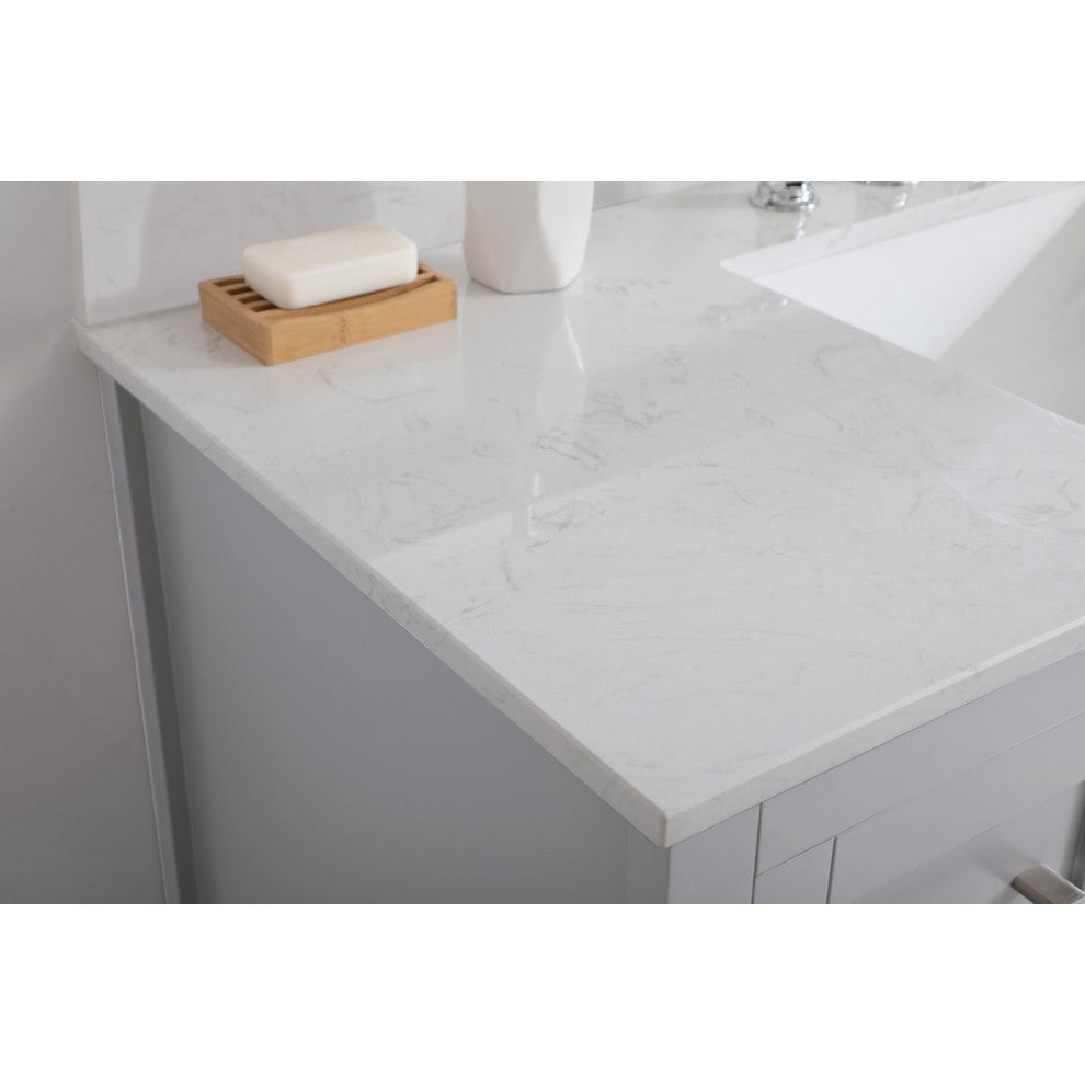 Elegant Decor Aubrey Bathroom Vanity Grey