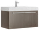 Fresca Vista 36" Gray Oak Modern Bathroom Cabinet w/ Integrated Sink