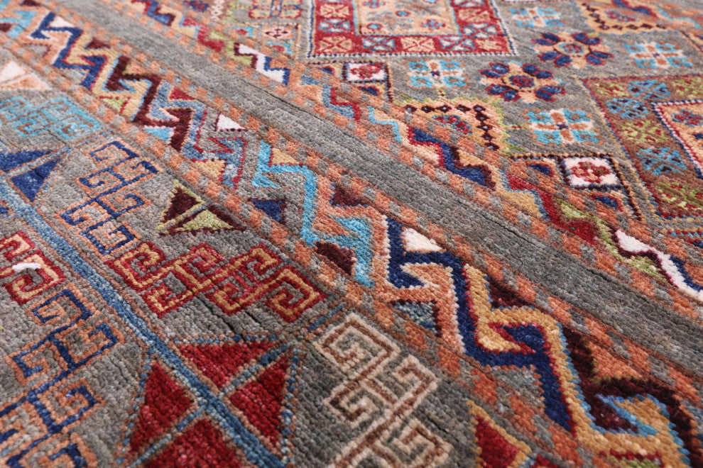 Super Kazak Khorjin Handmade Wool Rug 9' 3" X 12' 2" Q8427