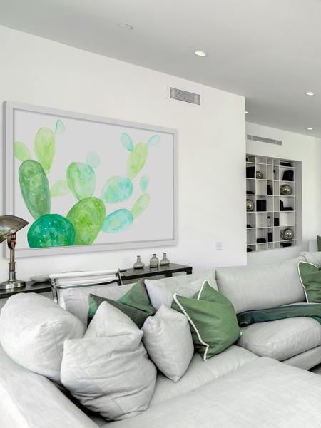 "Prickly Pear Fantasy" Framed Painting Print, 36"x24"