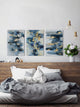 Gold Water Reflection Triptych, 36"x18"