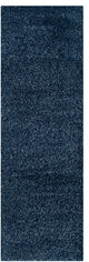 Safavieh California Shag Sg151-7070 Damask Rug, Navy, 2'3"x15'0" Runner